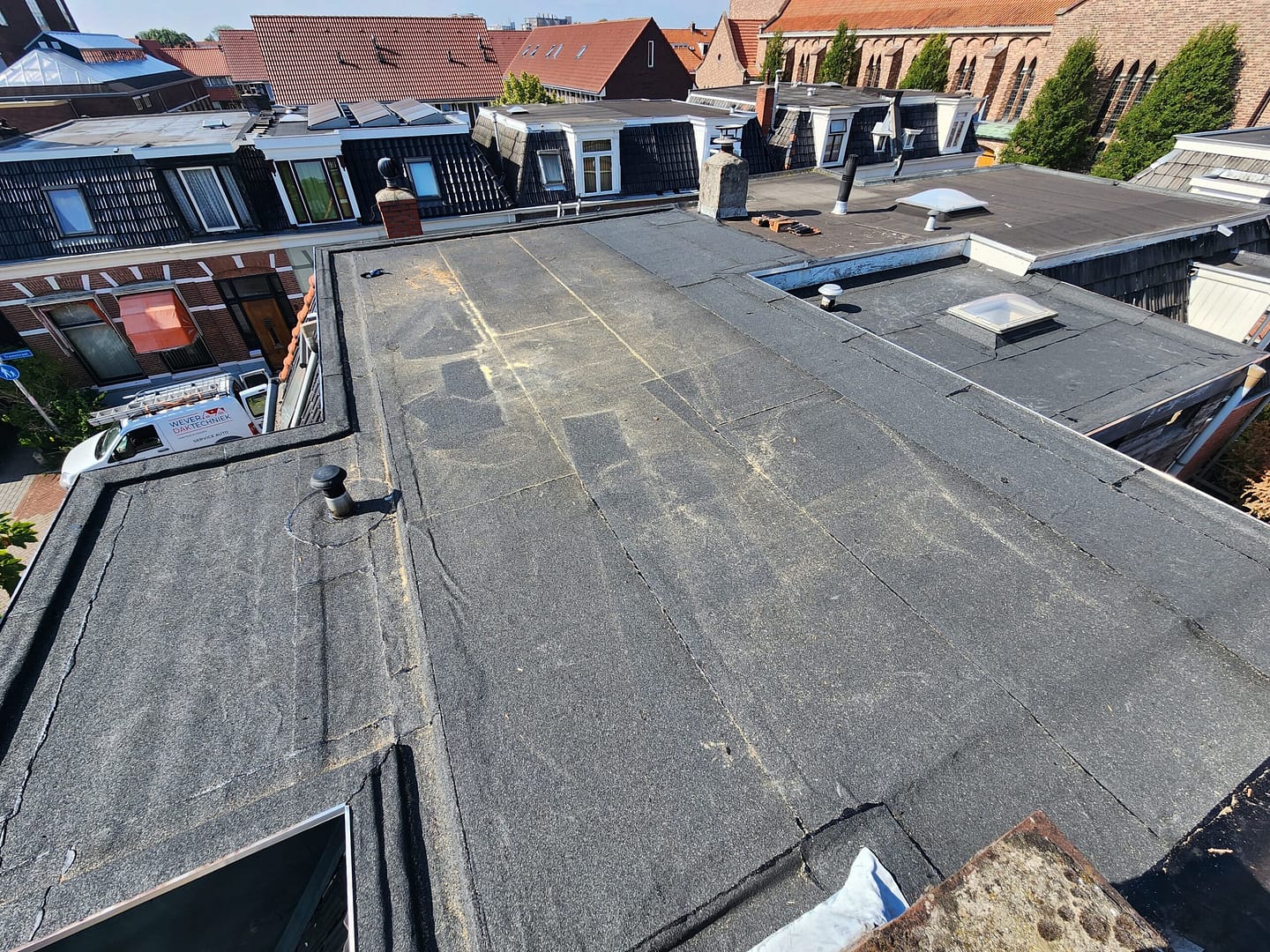 Het gehele dak overlagen